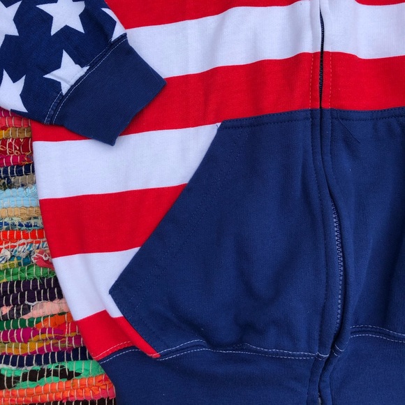 -SOLD-American Flag Hoodie - Picture 3 of 5